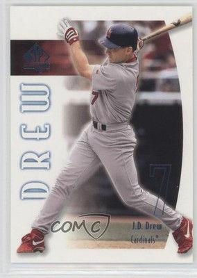 2002 SP Authentic Limited Missing Serial Number JD Drew #55 0q3