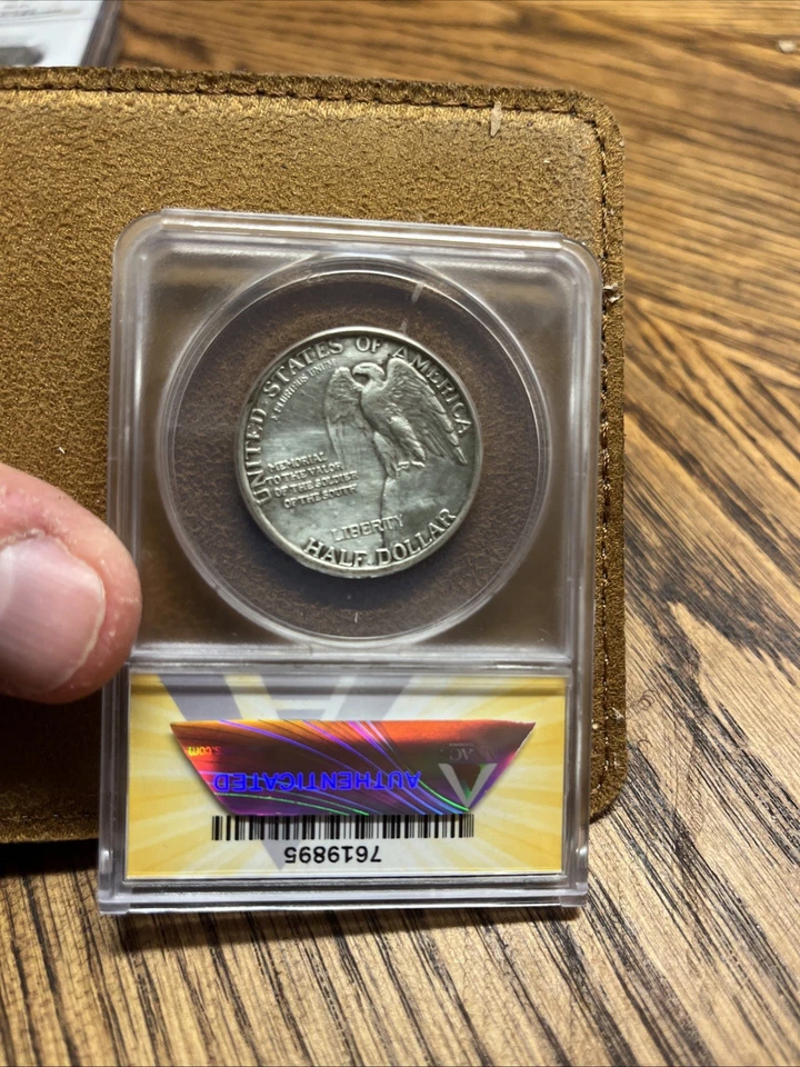 1925 50c Stone Mountain DD OBV Cleaned AU50 - Image 2 of 2