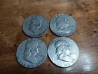 Lot of 4 Franklin Half Dollars (1954-1963)