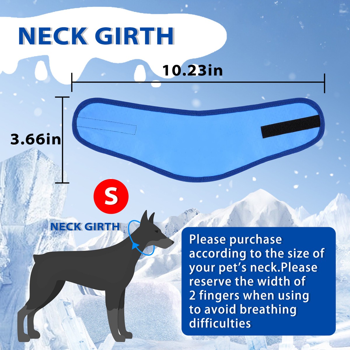 Puppy Cooling Collar Handkerchief Pet Dog Neck Ice Chill PVA Scarf