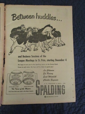1950 THE SPORTING NEWS 20 DOUBLE SIDED PAGES NOVEMBER 22 & 29