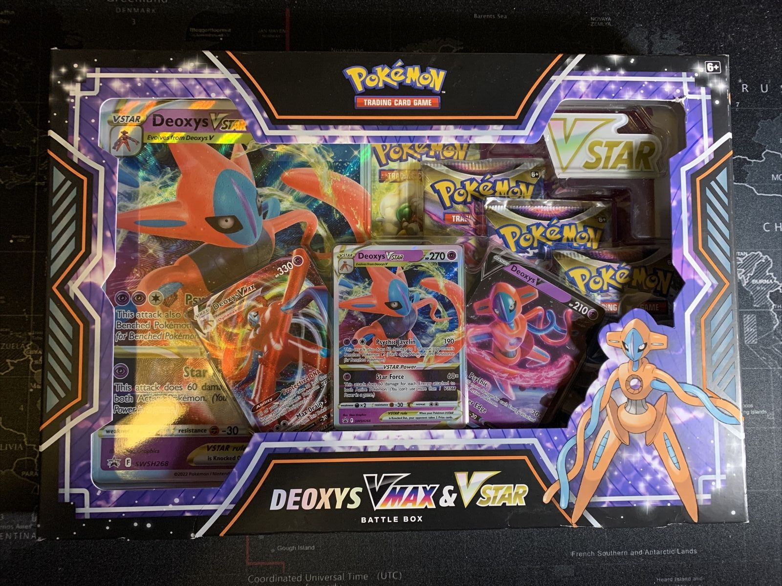 Spanish Pokemon Pack 6 Collectible card game boxes Deoxys Vmax