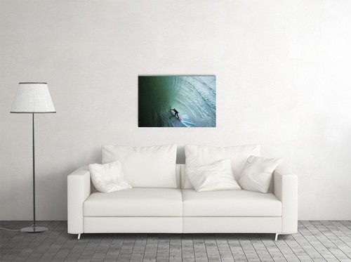 Giant Wave Girl Sea Surfing Sports Surf Riding Wall Art Home - POSTER 20x30 - Picture 3 of 4
