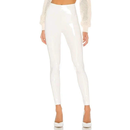 Women Faux Latex High Waist Bodycon PU Leather Pencil Leggings PVC Trousers - Picture 4 of 16