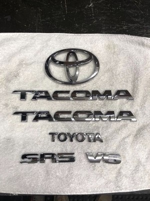 Pair Set of 2 Tailgate Nameplate Emblems Genuine for Toyota Tacoma 05-15