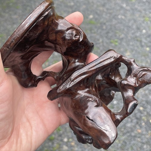 Antique Hand Carved Chinese Hard Wood Naturalistic Asian Art Display Stand Base - Picture 11 of 14