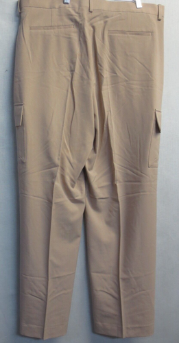 ASOS DESIGN Men wide leg cargo dress pants in stone - 36x32 - Picture 3 of 5