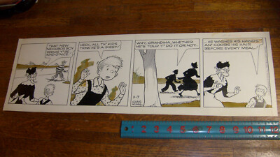 GRANDMA ORIGINAL DAILY STRIP ART: 11-7 1962 CHARLES KUHN