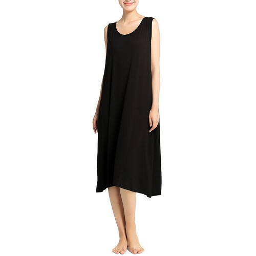 Nightgown Soft Sleeveless Round Neck Nightdress Lightweight Sleep Shirt Women - Picture 17 of 23