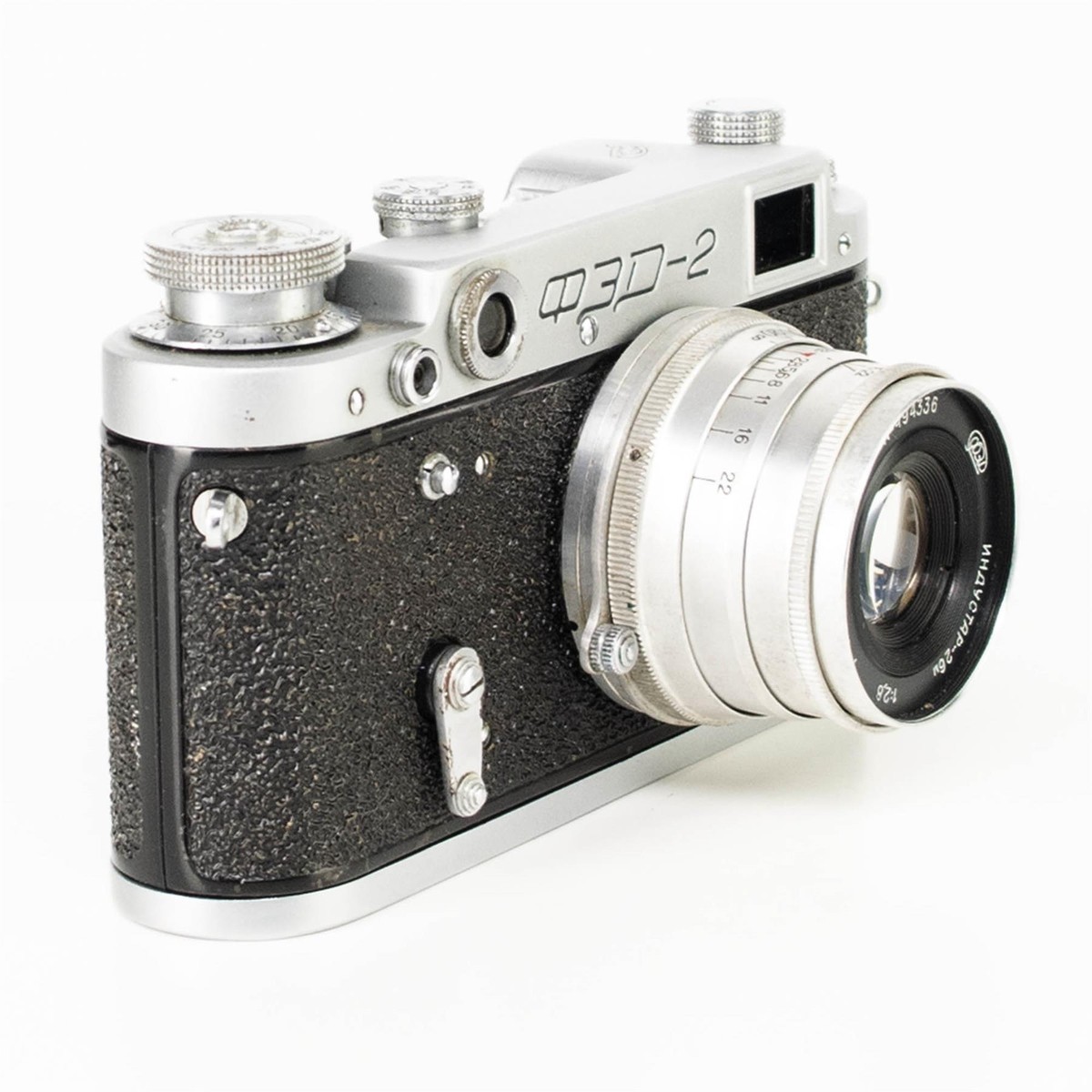 Fed 2C Camera | 50mm f2.8 lens | White | Soviet union | 1955