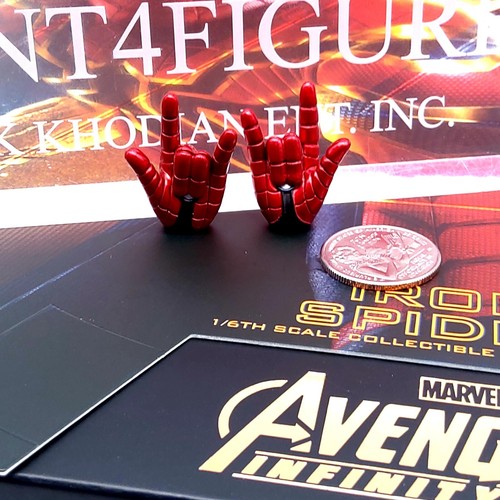 Hot Toys MMS482 Infinity War Iron Spider Man 1/6 figure's 2 Web Shooting Hands - Picture 4 of 5