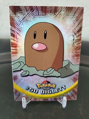 Pokemon Topps Series 1 - DIGLETT - Foil Holo Card #50 RARE | eBay Pokemon Topps Series 1 - DIGLETT - Foil Holo Card #50 RARE | eBay