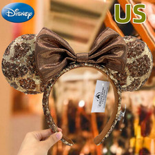 Disney Giraffe Animal Print Sequin Minnie Ears Leopard Headband Accessories NWT