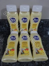 6 Zest Indulgence EXFOLIATE & SMOOTH Coconut Milk + Mango Butter Body Wash 18oz.