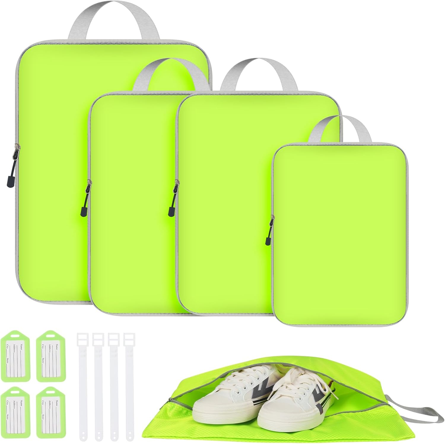 Compression Packing Cubes,5 Set Compression Packing Cubes Travel,Travel Packing-image