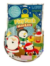 Christmas Play Pack Grab & Go Holiday Activity Set Crayons Stickers Kids Book