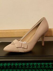 Beige Nude Cream Classic Suede Pumps With Accent 3” 7) | eBay