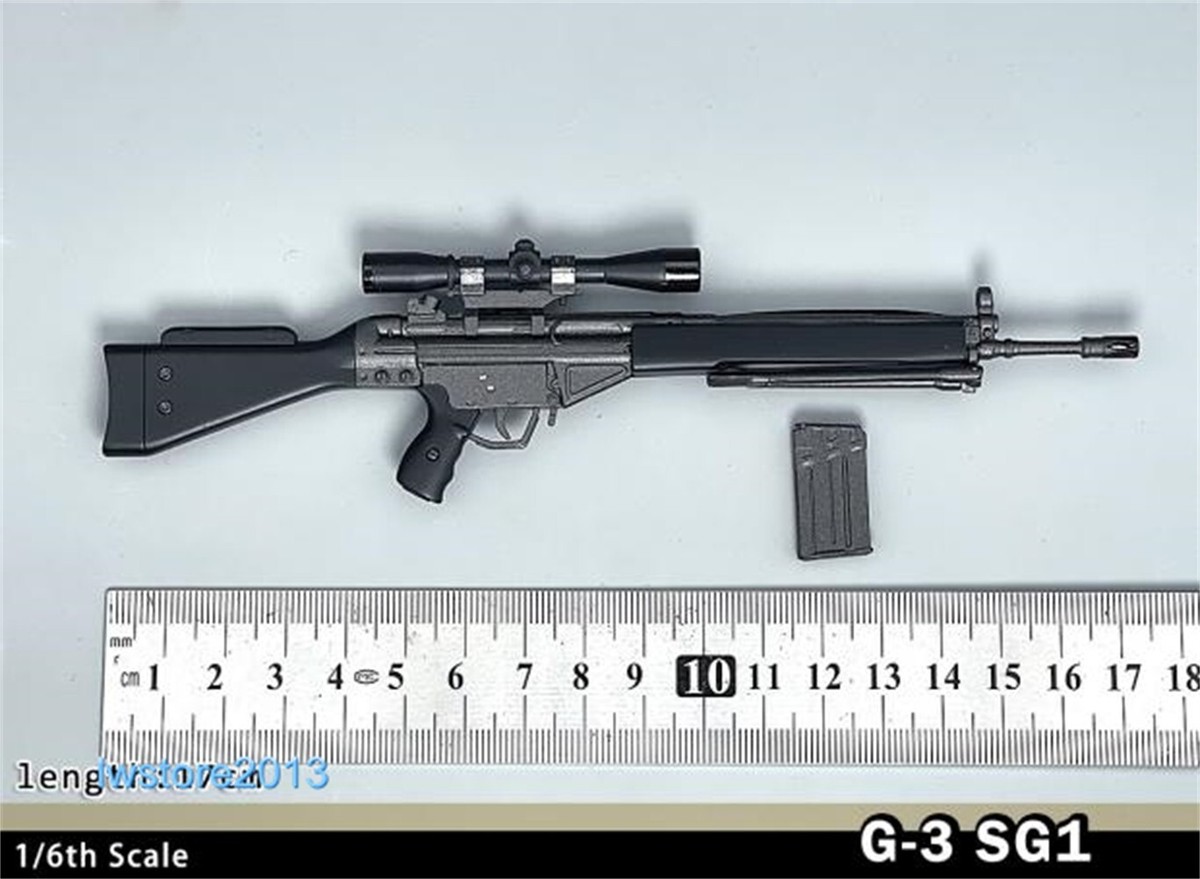 Heckler & Koch G3 SG/1 スナイパーライフル 1:6 G3 SG1 sniper Rifle Weapon Gun Model For 12'' Male HT