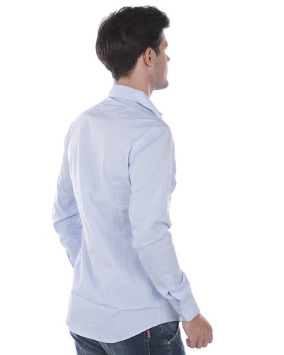 Camicia Daniele Alessandrini Shirt Cotone Uomo Azzurro C1768B1283S1NO3901 21 - Picture 7 of 11