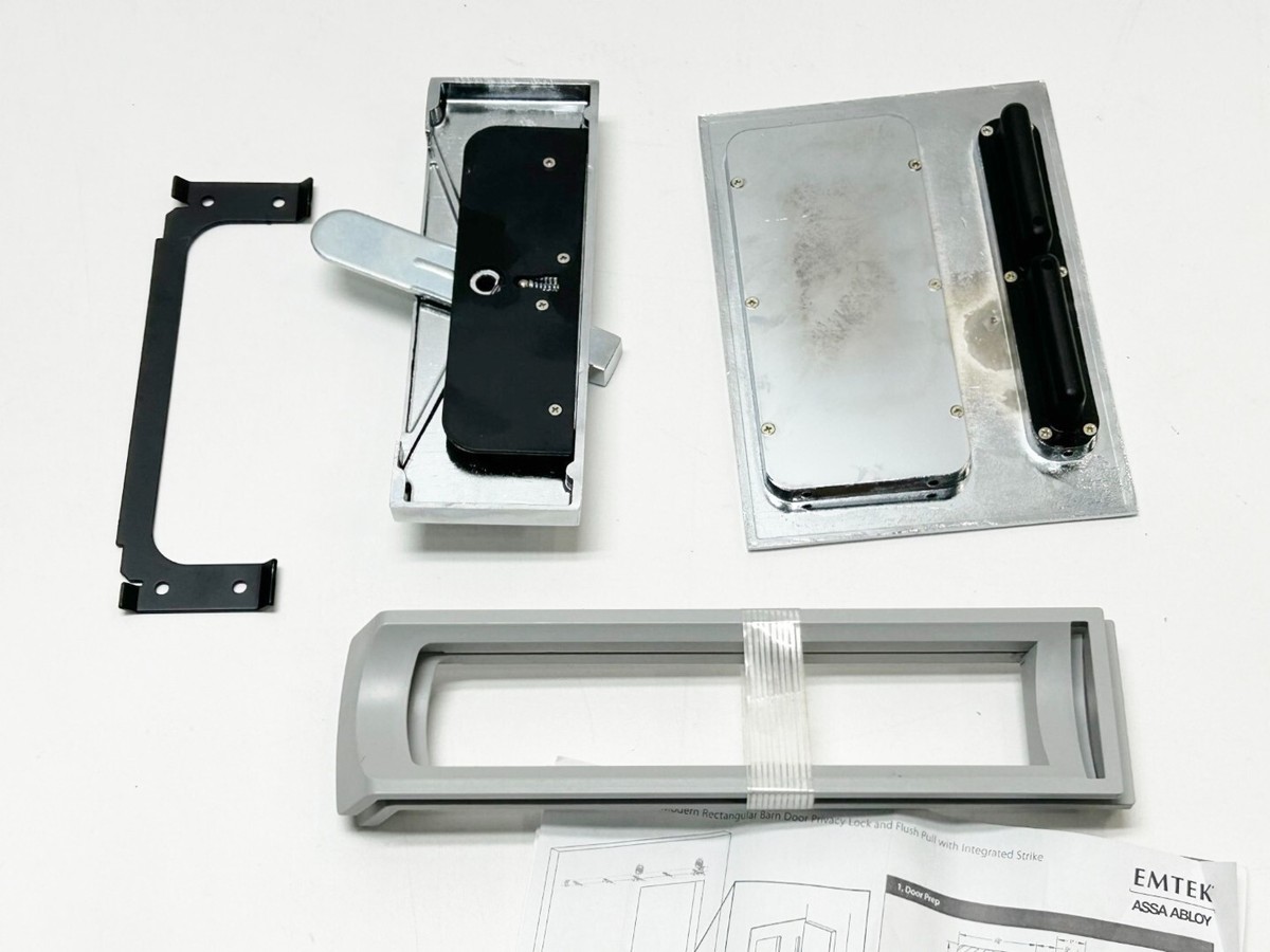 Emtek 222202 Modern Rectangular Surface Jamb Mounted Privacy Lock