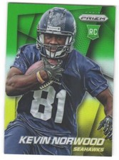 2014 Panini Prizm Kevin Norwood #220 Neon Green Yellow RC