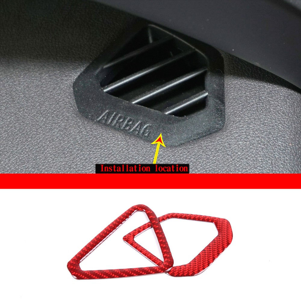Red Carbon Fiber Dashboard Air Outlet Sticker Trim Accessories For BMW Z4 17-20