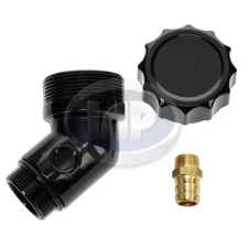EMPI 7912 BLACK ANGLED OIL FILLER EXTENSION VOLKSWAGEN T1 BUG T2 BUS GHIA
