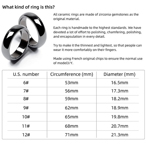 1Pcs Black Smart Model 3 NFC Ring for Tesla Model 3/Y Accessories Key Fob Card - Picture 10 of 11