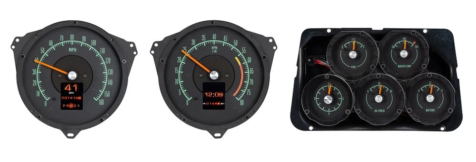 Dakota Digital 68-77 Chevy Corvette Retrotech Sistema de Calibre Analógico RTX-68C-VET-X Foto 4 de 4