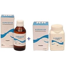 RAPID REPAIR Self Cure Liquid For Acrylic Denture 100 ml Powder 100 gm 