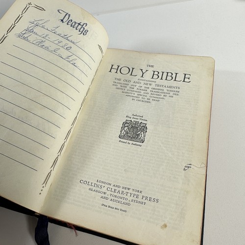 VTG Holy Bible Authorized KJV 1958 Collins Clear Type Press Great Britain Black - Bild 8 von 20