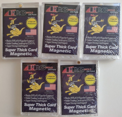 (5) Pro Mold MH230 Super Thick Card Magnetic Card Protector 230Pt New NIP