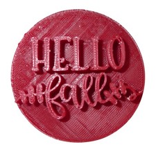 HELLO FALL COOKIE STAMP EMBOSSER MADE IN USA PR5549
