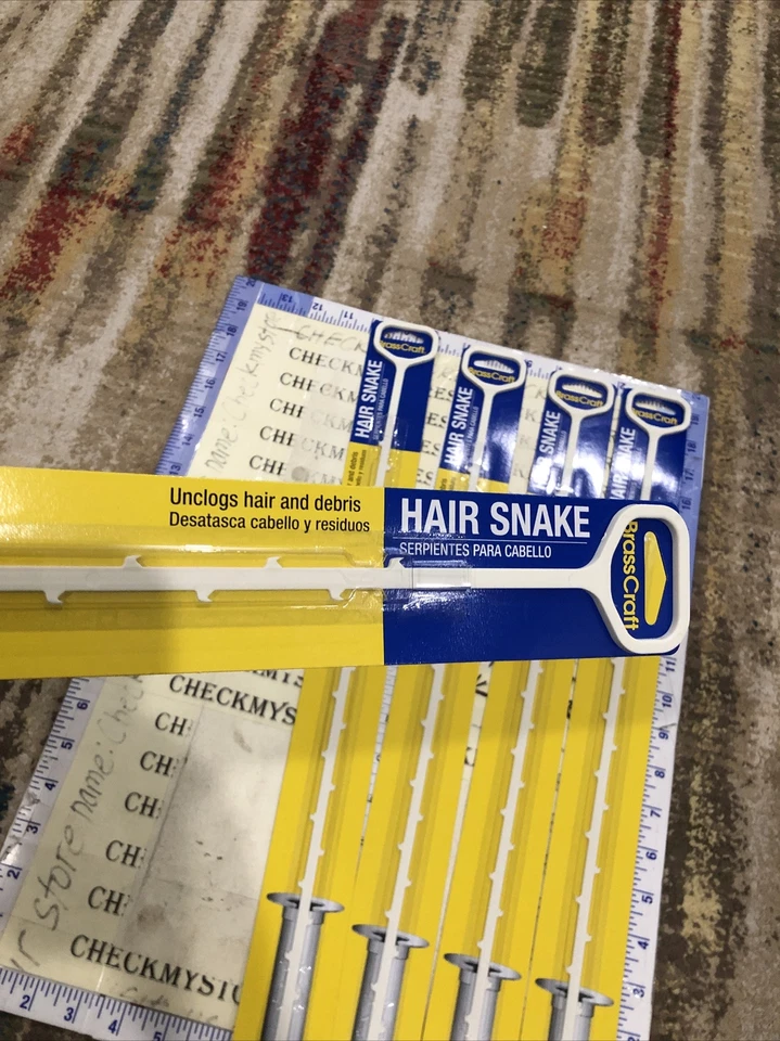 5X 20" Fregadero Ducha Drenaje Plomería Plástico Pelo Serpiente Desbloqueo Cable Herramienta Barrena Foto 4 de 4