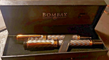 Bombay Company Pen & Pencil Set Silver & Gold Zig Zag Stripes Professional Grade