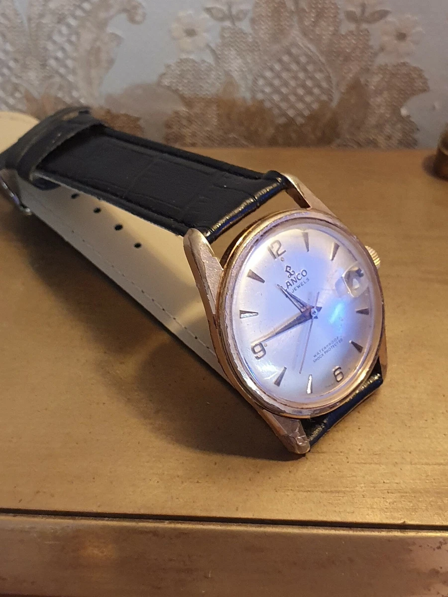 Lanco 21 Juwelen mechanisch Herren vergoldete Uhr Vintage