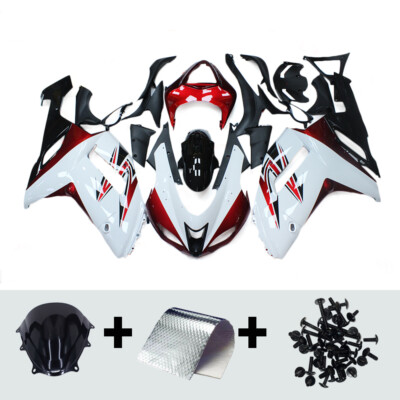 Fairing Kit For Kawasaki ZX6R Ninja 636 2007 2008 Injection Red White Bodywork
