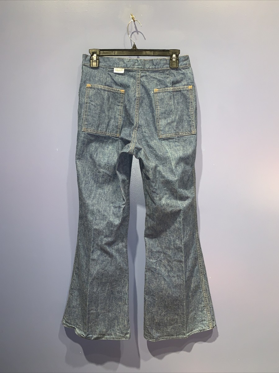 28 x 27 Vintage Bell Bottom Jeans, 1960's Scovill zipper