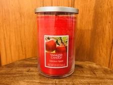 Yankee candle Delicious Apple large glass jar tumbler 2-wick scented 22 oz new