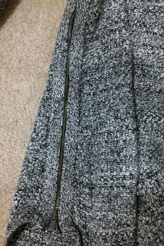 Vintage Banana Republic black gray cotton zipper sides sweater Womens Size XS - Picture 5 of 6