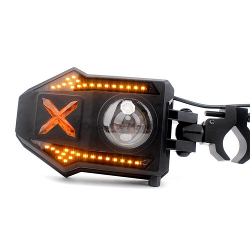 Rearview Side Mirrors w/Amber Turn Signals for Can-Am Maverick X3 1.85" Roll Bar - Bild 21 von 24
