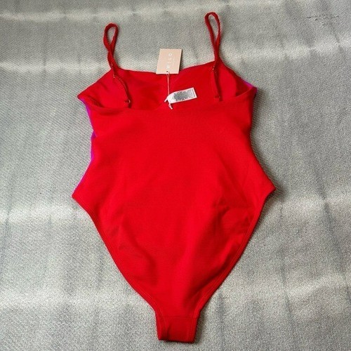 WILO THE LABEL Colorblock One Piece Swim Bathing Suit Size Medium NWT $128 Red - Picture 7 of 9