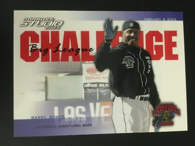 2003 Donruss Studio Big League Challenge Materials Event Used Base Barry Bonds