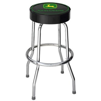 Plasticolor 004746R01 John Deere Logo Garage Stool,Black w/Deere Logo