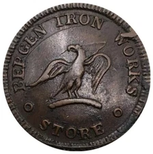(1840) Lakewood HT-26a (R-4) Bergen Iron Works Hard Times Token 