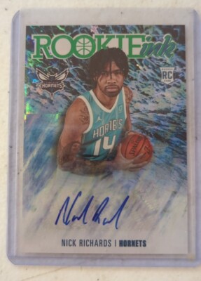 2020-21 Panini NBA Hoops Rookie Ink Nick Richards #RI-NRI Rookie Auto RC Green