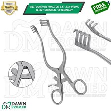 Weitlaner Retractor 6.5" 3x4 Prong Sharp Surgical Veterinary Instrument German G