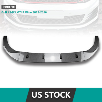 For 2013-2016 Golf 7 MK7 GTI R Line Carbon Fiber Look Front Spoiler Lip Body Kit