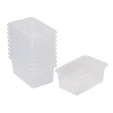 Front storage box, multi-functional storage, transparent, 10-piece set