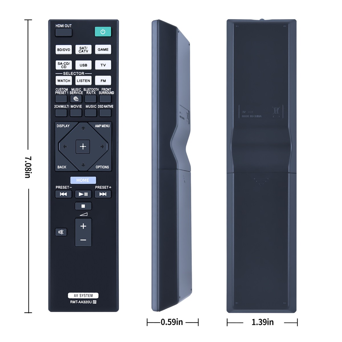 RMT-AA320U - Telecomando di ricambio per ricevitore AV Sony STR-ZA810ES
